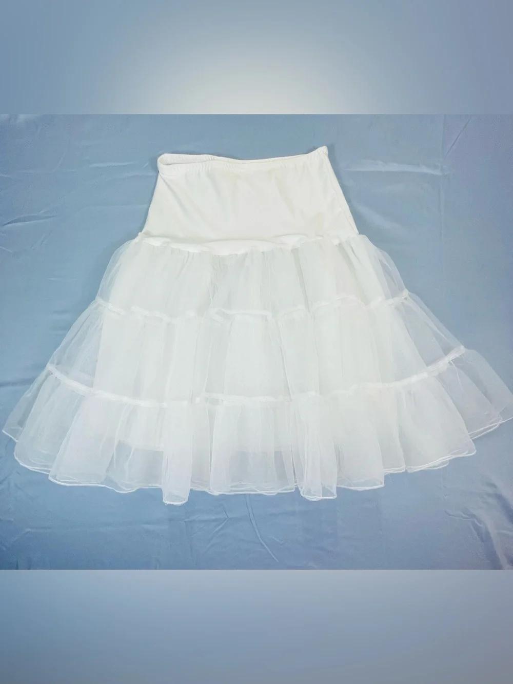 White Tiered Tulle Skirt - Classic Women's Petticoat size L